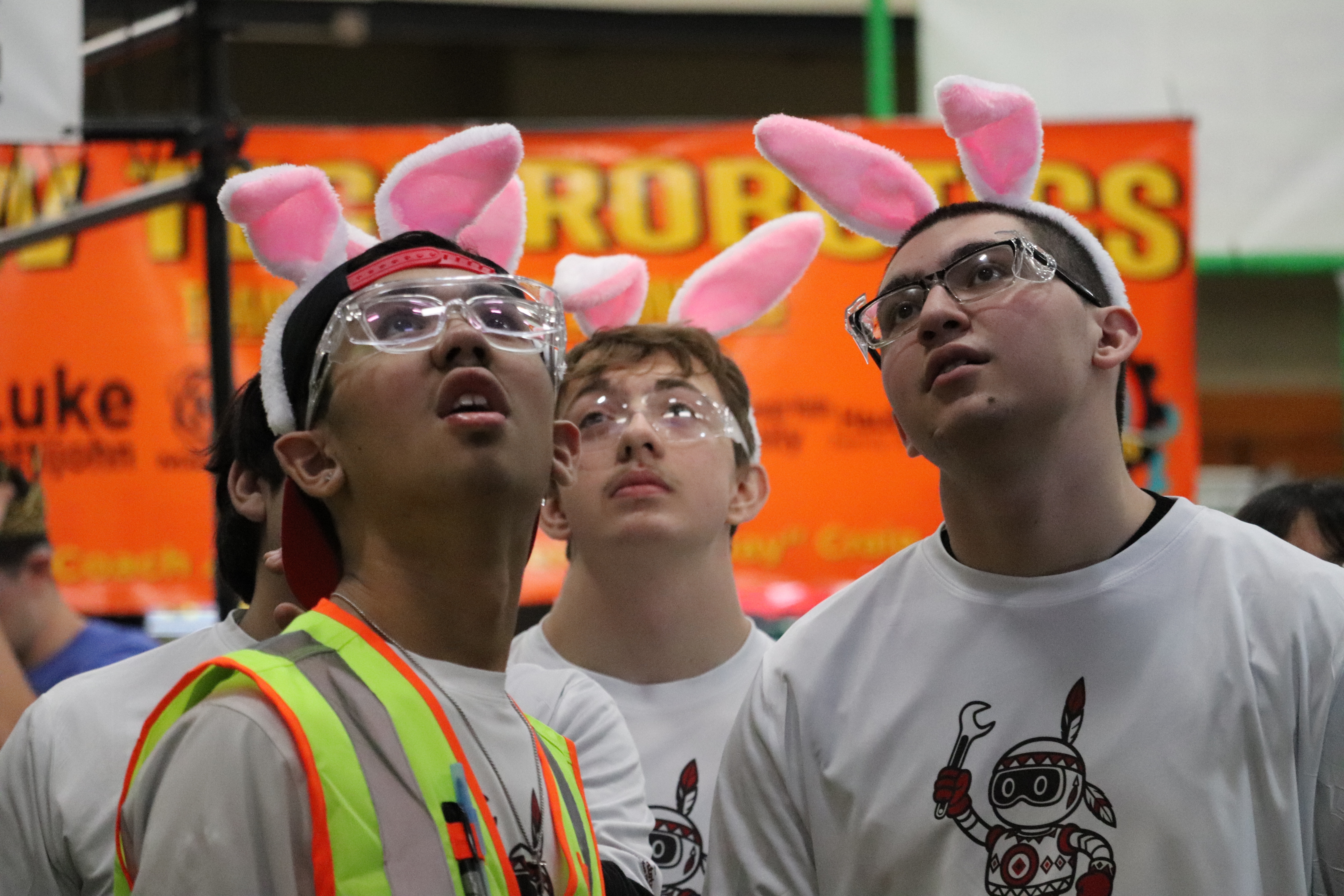 team members in awe