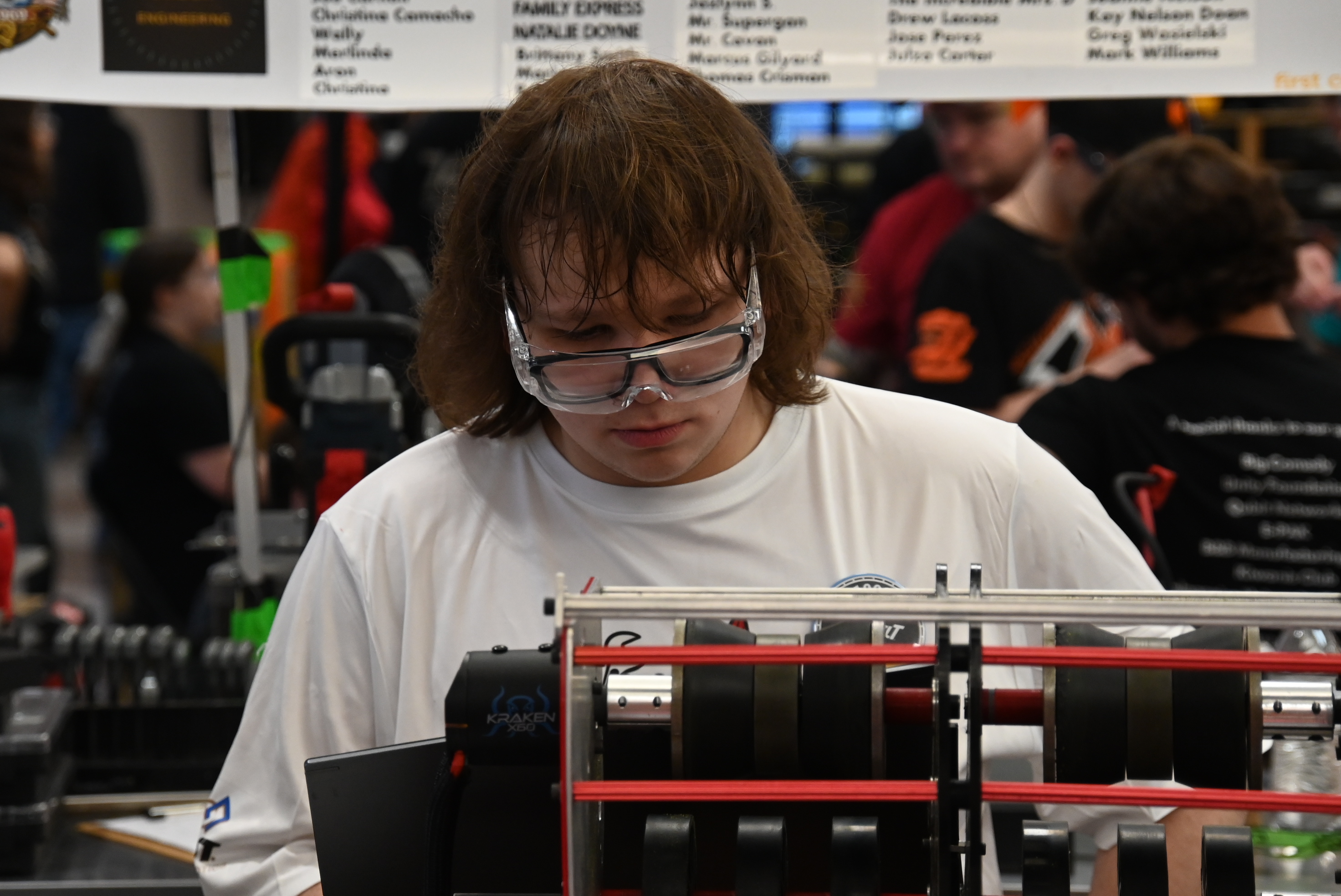 Drew hard at work